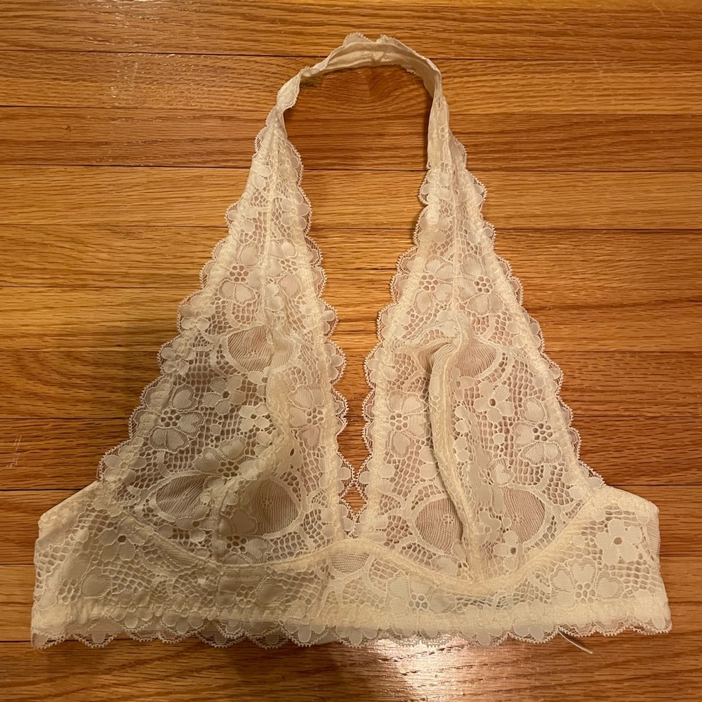 Free People Lace Halter Bralette
